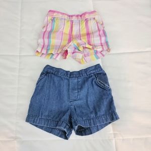 2 Pack Girls Shorts Size 6